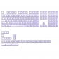 Jelly Purple 104+32 Keys OEM Profile PC Doubleshot Top Legends Keycaps Set for MX Keyboard